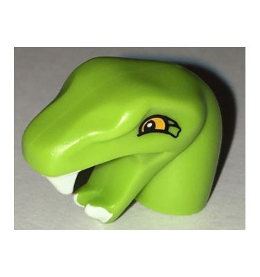 Minifigura fej - kígyó - mintás/matricás