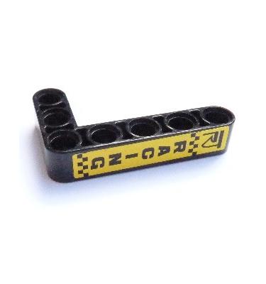 Technic L alakú emelőkar 3 x 5 - mintás/matricás
