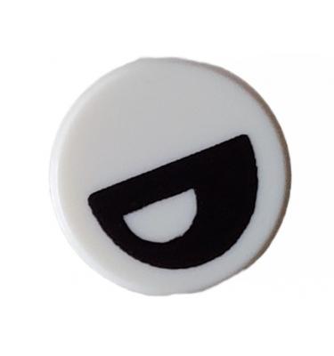 1 x 1 kerek csempe elem - mintás/matricás