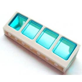 Ablak 2 x 8 x 2  átlátszó világoskék üveggel™