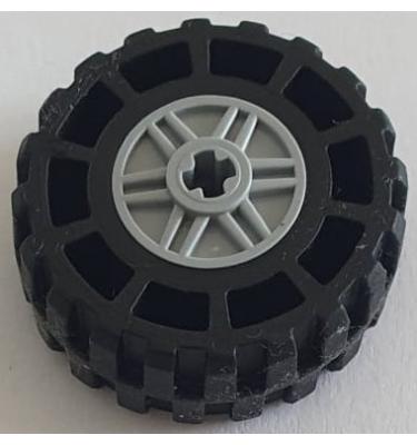 Kerék 18mm D. x 14mm, fekete 24 x 14 gumiabronccsal