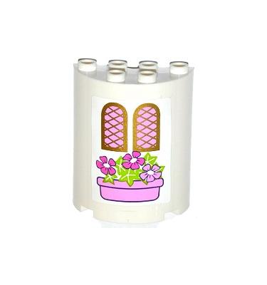 Félhenger 2 x 4 x 4 - mintás/matricás