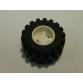Kerék 11mm D. x 12mm, fekete gumiabronccsal offset futófelülette