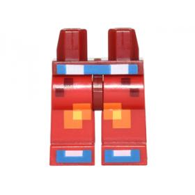 Minifigura csípő és piros lábak - mintás/matricás™