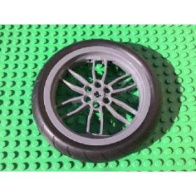 Kerék 75mm D. x 17mm fekete gumiabronccsal (94.2mm D. x 22mm)™