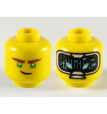 Minifigura fej (kétoldalas)