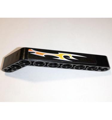 Technic hajlított emelőkar 1 x 9 - mintás/matricás