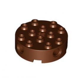 Kör alakú elem 4 x 4, 4 oldalsó pin lyukkal és középső tengelylyukkal™