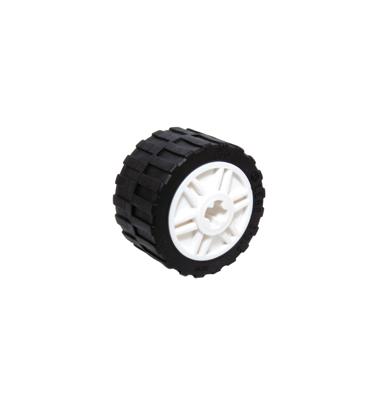 Kerék 18mm D. x 14mm, fekete 24 x 14 gumiabronccsal