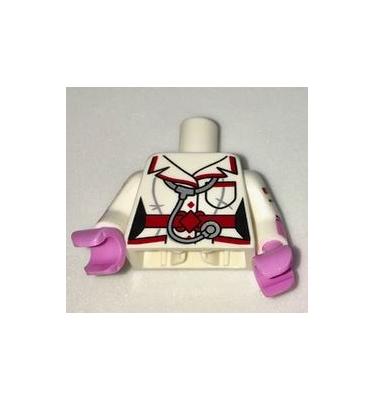 Figura felsőtest kezekkel - mintás/matricás