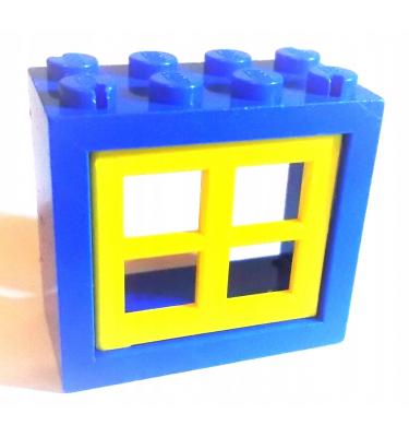Ablakkeret sárga ablakkal 2 x 4 x 3