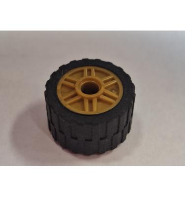 Kerék 18mm D. x 14mm, fekete 24 x 14 gumiabronccsal