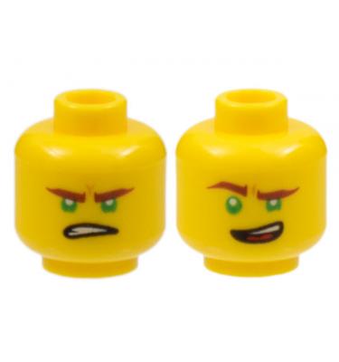 Minifigura fej (kétoldalas)