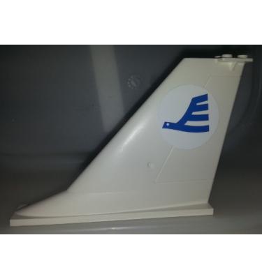 Repülőgép farok elem 14 x 2 x 8 - MINDKÉT OLDAL MINTÁS / MATRICÁS