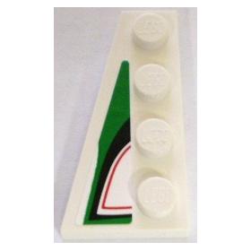 Ék alakú lapos elem 4 x 2 (bal) - mintás/matricás™