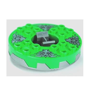 Forgótányér 6 x 6 (Ninjago Spinner) - mintás/matricás