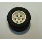 Kerék 36.8mm D. x 26mm VR, fekete gumiabronccsal 49.6 x 28 VR