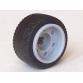 Kerék 18mm D. x 14mm, fekete 24 x 14 gumiabronccsal