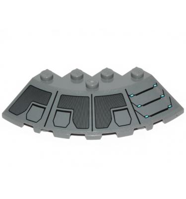 Ívelt sarok elem 6 x 6 - mintás/matricás
