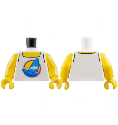 Figura felsőtest kezekkel - mintás/matricás