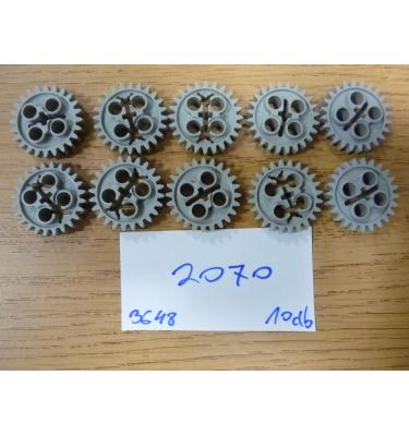 Világosszürke technic fogaskerék elem,3648 - 10 db