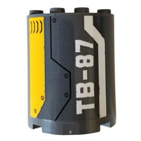 Félhenger 2 x 4 x 4 - mintás/matricás™