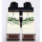 Minifigura csípő és fehér lábak - mintás/matricás