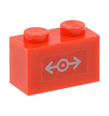 Kocka 1 x 2 - mintás/matricás