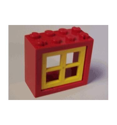 Ablakkeret sárga ablakkal 2 x 4 x 3