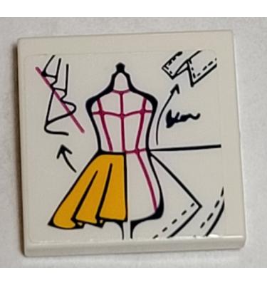 Csempe 2 x 2 - mintás/matricás