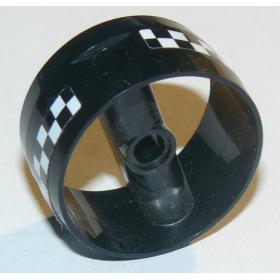 Henger 4 x 4 x 1 2/3, közepén rúddal - mintás/matricás™