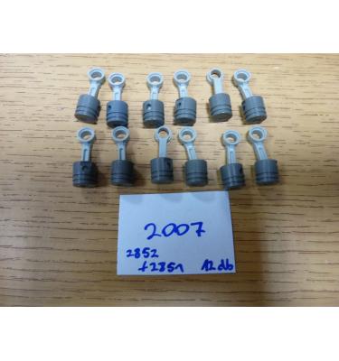 LEGO sötétszürke dugattyú+hajtókar,2851,2852 - 12 db
