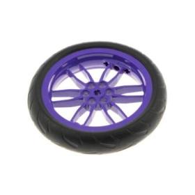 Kerék 75mm D. x 17mm fekete gumiabronccsal (94.2mm D. x 22mm)™