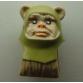 Minifigura fej (Ewok) - mintás/matricás