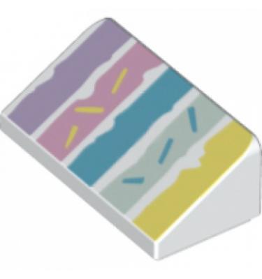 Lejtő 30° 1 x 2 x 2/3 - mintás/matricás