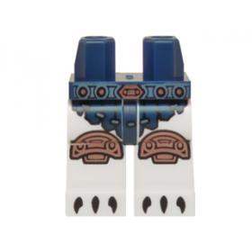 Minifigura csípő és fehér lábak - mintás/matricás™