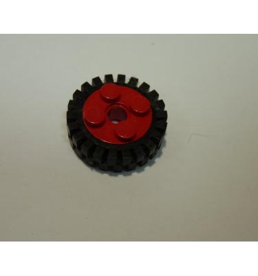 Kerék fekete gumiabronccsal 24mm D. x 8mm (Offset futófelület)