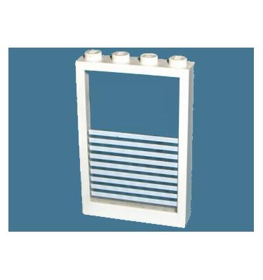 Ablak üveggel 1 x 4 x 5 - mintás/matricás
