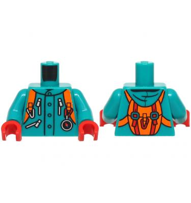 Figura felsőtest kezekkel - mintás/matricás