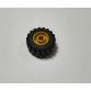 Kerék 11mm D. x 12mm, fekete gumiabronccsal Offset futófelülettel