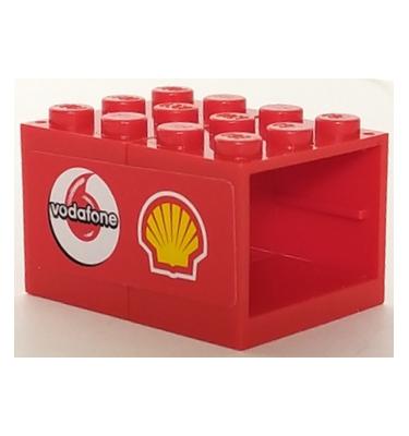 Matricás összeszerelt elem 4 x 3 x 2 (2 db 2 x 3 x 2 tároló összeszerelve) - mintás/matricás