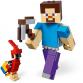 Minecraft BigFig Steve papagájjal
