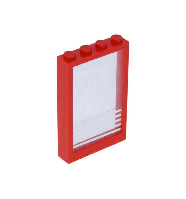 Ablak üveggel 1 x 4 x 5 - mintás/matricás