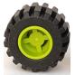 Kerék 11mm D. x 12mm, fekete gumiabronccsal Offset futófelülettel