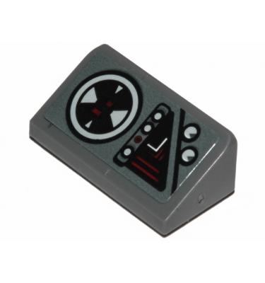 Lejtő 30° 1 x 2 x 2/3 - mintás/matricás