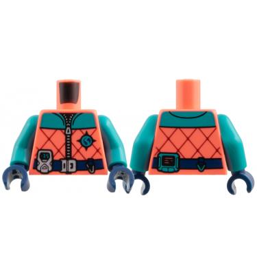 Figura felsőtest kezekkel - mintás/matricás