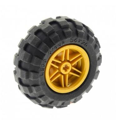 Kerék 30.4mm D. x 20mm, megerősített felni fekete 56 x 26 abronccsal