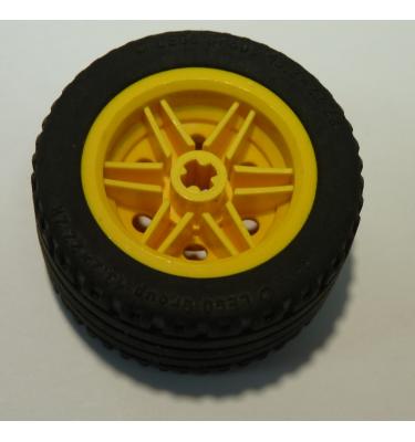 Kerék 30.4mm D. x 20mm, megerősített felni fekete 43.2 x 22 ZR abronccsal