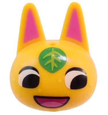 Minifigura fej módosított  (Macska) - mintás/matricás