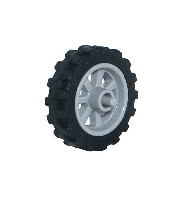 Kerék, 15mm D. x 6mm felni gumival (motorkerékpár)